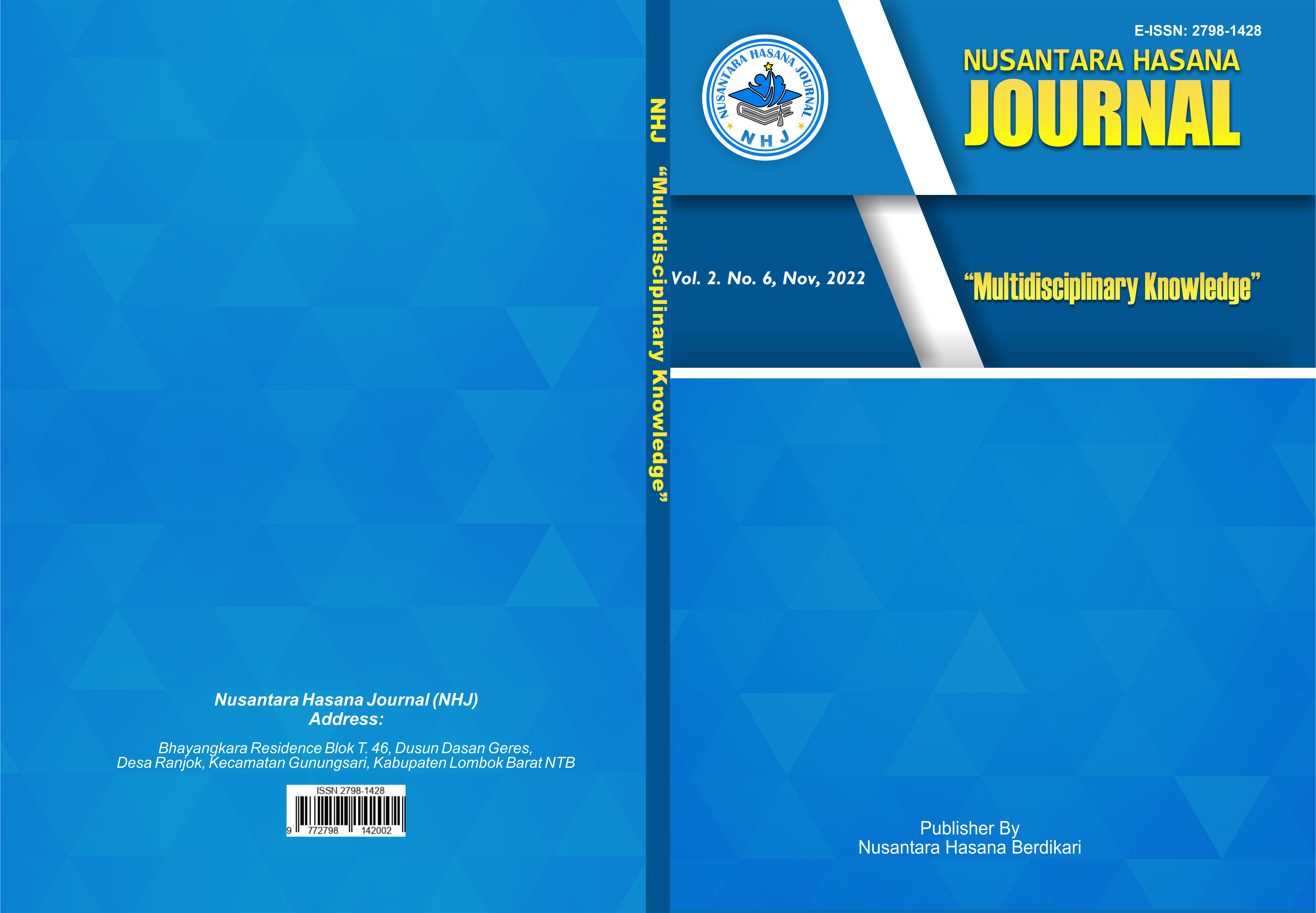 					View Vol. 2 No. 6 (2022): Nusantara Hasana Journal, November 2022
				